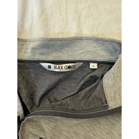BLACK CLOVER Men’s Medium 1/4 Zip Dri Balance Vivid Luck Performance Shirt Gray - Picture 7 of 12